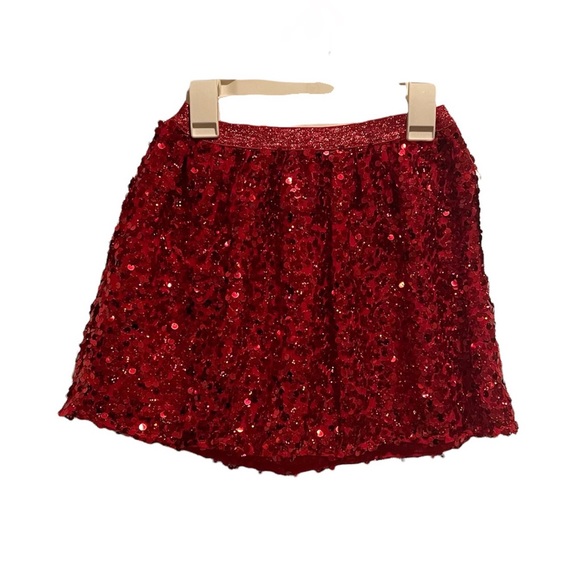 Cat & Jack Red Sequin Skirt S - Picture 2 of 5
